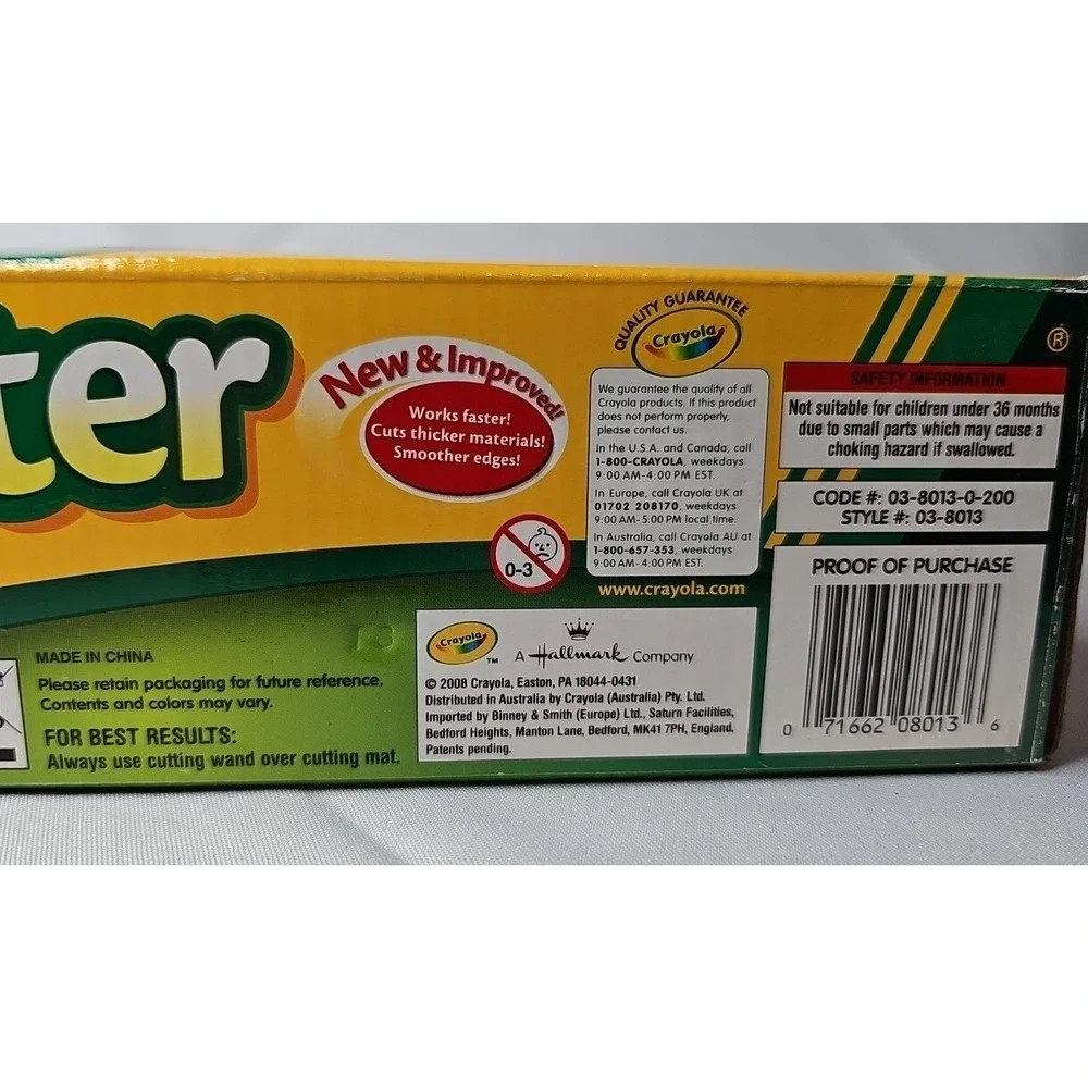 Crayola Cutter Kit NEW IN BOX Cuts Where Scissors Can't 248900 Kids Crafts NIB
